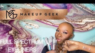 'Makeup Geek Full Spectrum Eyeliner Review & Swatches! 