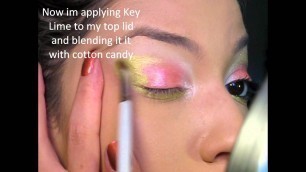 'Cotton Candy With Some Key Lime Using Spectrum Cosmetics'