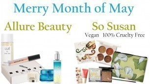 'May Allure Beauty Box and So Susan Cosmetics Monthly subscription boxes'