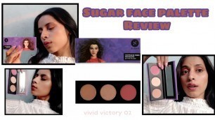 'Sugar Contour De Force Face Palette Review | Sugar Cosmetics Review | 02 Vivid Victory'
