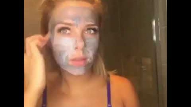 'Gabby Allen using Give Me Cosmetics Bubble Mask'