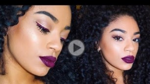 'Kylie Lip Kit Kourt K Matchingr  Eyeliner & Lip Makeup Tutorial'