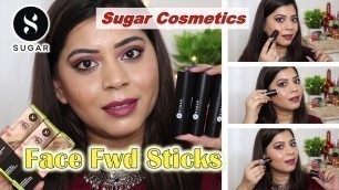 'Sugar Cosmetics Face Fwd Sticks Review | Contour, Blush & Highlighter | Dikshita Agarwal'