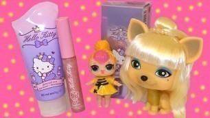 'Hello Kitty  Cosmetics Set and MakeUp LOL'