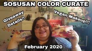 '*Vegan Makeup* So Susan Color Curate February 2020 (Giveaway Details In Description Box)'