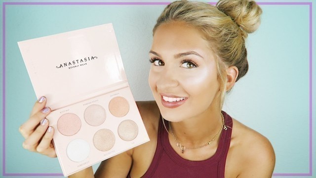 'Anastasia Beverly Hills Nicole Guerriero #GLOW KIT Highlighter palette SWATCHES & REVIEW'