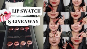 'KYLIE LIP KIT SWATCHES | GIVEAWAY'