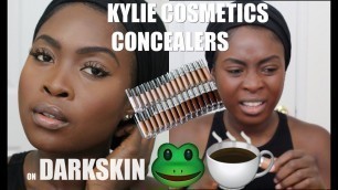 'DO KYLIE COSMETICS CONCEALERS REALLY WORK FOR DARK SKIN?? || HONEST & DETAILED REVIEW'