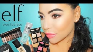 'FULL FACE USING ONLY E.L.F COSMETICS | ONE BRAND DRUGSTORE MAKEUP TUTORIAL'