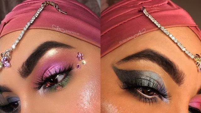 'Eyemakeup Look with Cosmic Eyesadow Palette BYS Cosmetics || Aimzfolio'