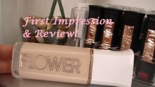 'First Impression & Review!! Flower Beauty Foundation!'