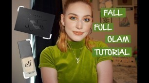 'FALL FULL GLAM MAKEUP TUTORIAL + ELF FLAWLESS FINISH FOUNDATION REVIEW'