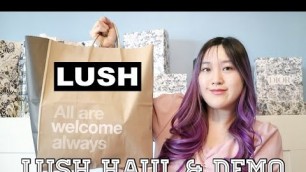 'Lush Cosmetics Unboxing Haul & Bath DEMO - Lush Holiday Christmas Bath Bombs & Bubble Bars'