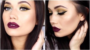'Olive Smokey Eyes +Kylie Cosmetics Kourt K Lips | Makeup Tutorial'