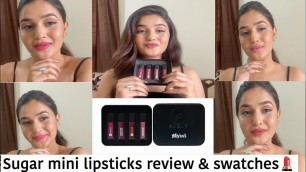 'Sugar smudge me not liquid lipstick swatches & review || Pooja Sharma ||'