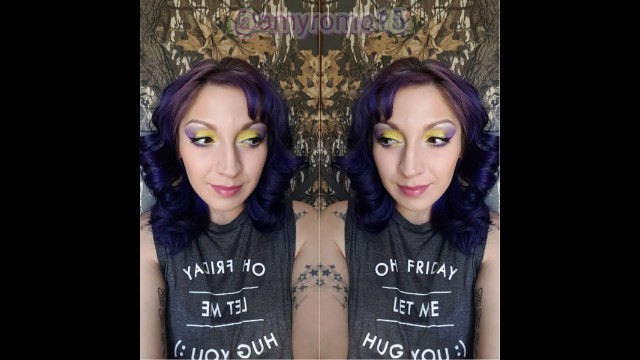 'YELLOW AND PURPLE MAKEUP USING BITCH SLAP COSMETICS'