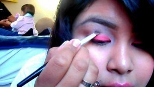 'Hot pink Smokey eye bitchslap cosmetics'