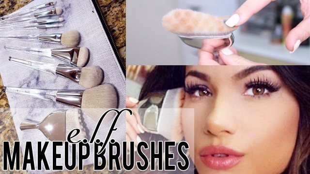 'NEW E.L.F. MAKEUP BRUSHES! + Full Face Tutorial!'