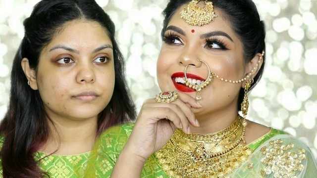 'CLASSIC INDIAN BENGALI BRIDAL MAKEUP TUTORIAL | STEP BY STEP | FT. SUGAR COSMETICS'