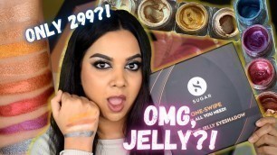 'NEW LAUNCH SUGAR COSMETICS INDIA EYE LOVE JELLY EYESHADOW | All 8 shades In-depth Review & Swatches'