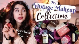 'My Vintage Makeup Collection But Chill & ASMR-ish'