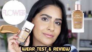 'Flower Beauty Light Illusion Foundation Wear Test & Review | Drugstore Foundation'