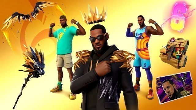 'Unlock All LEBRON JAMES Cosmetics in Fortnite | (Skins, Glider, Pickaxe, Backbling, & extra styles)'