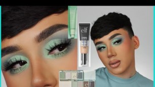 'ELF MINT MELT COLLECTION + full face of ELF COSMETICS | Mint Tutorial'