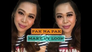 'PAK NA PAK MAKE UP LOOK I First time to wear False Eyelashes!! :) :)'