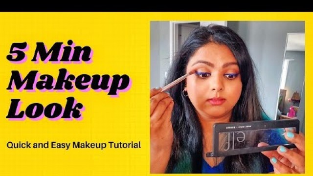 'Quick & Easy 5 Min Makeup Tutorial | Elf Makeup Look | Blue Eyeliner | Sky High - Maybelline Newyork'