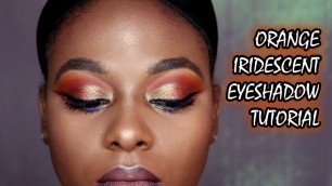 'ORANGE IRIDESCENT EYESHADOW TUTORIAL NO LASHES | E.L.F 18 HIT WONDERS'