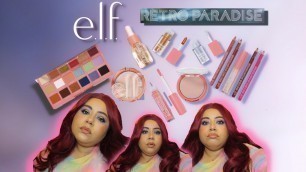 'RETRO PARADISE COLLECTION BY E.L.F COSMETICS | FIRST IMPRESSIONS & REVIEW | TUTORIAL'