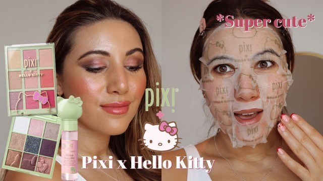 'PIXI BEAUTY X HELLO KITTY COLLECTION *NEW* | REVIEW & MAKEUP TUTORIAL | Mona\'s Eyes Beauty'