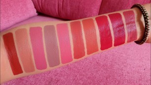 'Ts Cosmetics lip pop creamy matte Lipstick all shades lipswatch & hand swatch in day & Night | RARA'