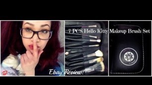 'EBAY HELLO KITTY MAKEUP BRUSH SET REVIEW'