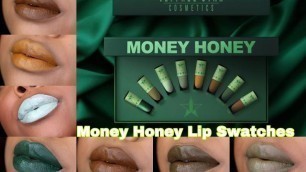 'JEFFREE STAR COSMETICS MONEY HONEY LIPSTICK BUNDLE SWATCHES| BLOOD MONEY COLLECTION'