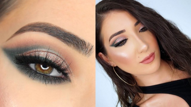 'GREEN CUT CREASE SMOKEY CAT EYE MAKEUP TUTORIAL | SIGMA BEAUTY ENCHANTED EYESHADOW PALETTE'