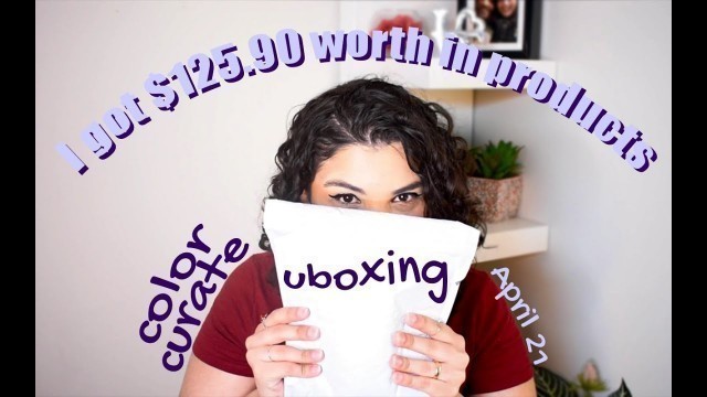 'Color Curate Unboxing - April 2021 for makeup beginners like me!'