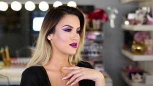 'Makeup Look: Colorful Cut Crease + Bold Lip | Nicole Guerriero'