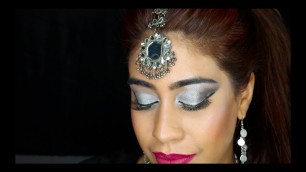 'Metallic silver smokey eye Tutroial   BH Cosmetics and Nyx pigments'