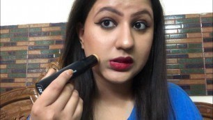 'One Brand Makeup Tutorial Hindi / Sugar Cosmetics Try On Makeup Review Purplle.com Affordable India'