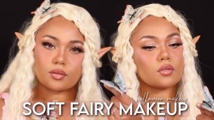 'SOFT FAIRY MAKEUP TUTORIAL! | HALLOWEEN ELF/FAIRY MAKEUP! | jazminekiah'