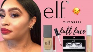 'Elf | Full Face of Elf Cosmetic Products | Flawless Finish Foundation | Drugstore Makeup Tutorial'