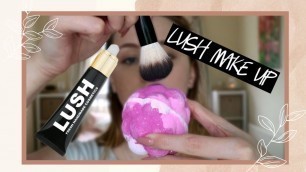 'FULL FACE USING BATHBOMBS | FULL FACE OF LUSH | LUSH COSMETICS CHALLENGE | VEGAN AND CRUELTY-FREE |'