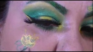 'Tiana inspired fantasy makeup the princess and the frog   Maquillaje fantacia Tiana'