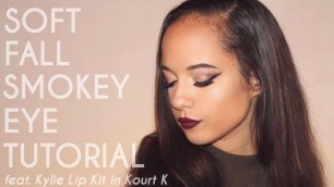 'Soft Fall Smokey Eye Tutorial ft. Kylie Lip Kit in Kourt K | Nicolette Rivera'