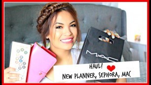 'Haul!: Sephora, WebsterPages Planner, Ulta, and MAC!'