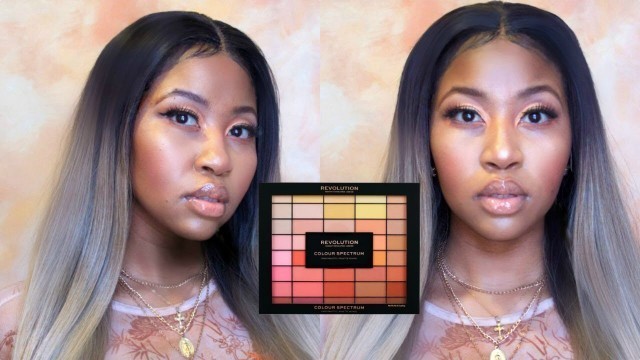 '40 Color Spectrum Revoltion London Eyeshadow Palette (£24) Review+Soft Glam MakeUp Tutorial | Elidah'