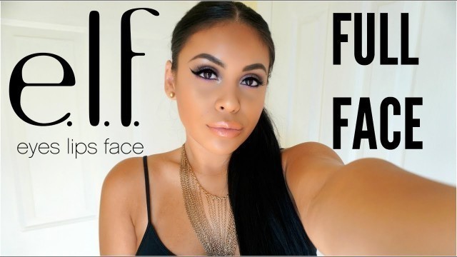 'FULL FACE USING ONLY E.L.F MAKEUP TUTORIAL 2017 | JuicyJas'