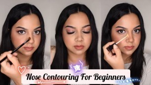 'NOSE CONTOURING for beginners | Drugstore products | SUGAR cosmetics | India | sculpting | makeup'